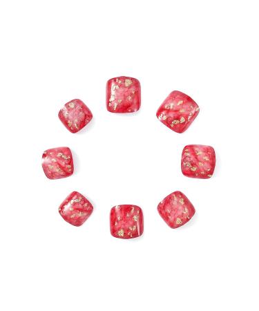 Brishow Artificial Toenails - 24pcs Acrylic Stick-On False Nails for Women & Girls | International Shipping Available - Buy Online on SooperMarket.com