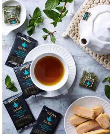 Mina Organic Moroccan Nana Mint Herbal Tea - Caffeine Free, Soothing Herbal Tea | 15 Biodegradable Sachets - Buy Online on SooperMarket.com