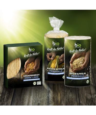 Biocentrale Sea Salt Corn Waffles | Organic Vegan Gluten & Lactose-Free | 12 Pack (120g Each) | Low-Fat Not Fried Snack | Only 3 Ingredients - Buy Online on SooperMarket.com