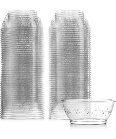 Clear Mini Plastic Bowls - 100 Pack 6 Oz Disposable Premium Dessert Bowls for Weddings, Catering, Parties - Ideal for Ice Cream, Home or Event Supplies - Buy Online on SooperMarket.com