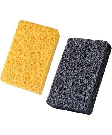 12Pcs Dish Sponge Non-Scratch Scrub Sponge Absorbent Kitchen Sponges Quick Foaming Dish Scrubber Pads for Effortless Cleaning Dishes Pots Pans Black - Buy Online on SooperMarket.com
