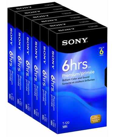 Sony 6T120VR 120-Minute VHS 6-Pack (Discontinued by Manufacturer)