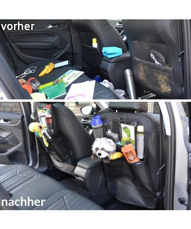 Myhappyride Backrage Protection - 2-Piece Car Back Seat Organizer with iPad/Tablet Compartment | Waterproof Kick-Mat Protection for Kids | Universal Fit - Buy Online on SooperMarket.com