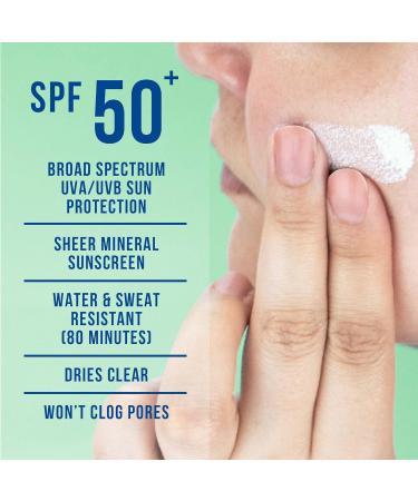 BLUE LIZARD Sheer Mineral Sunscreen SPF 50 Duo Pack for Face & Body Non-Greasy Sunscreen Lotion 2 Count 89ml Tube 48g Tube - Buy Online on SooperMarket.com