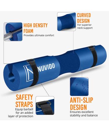Barbell Pad for Squats and Lunges - Hip Thrust Cushion for Standard & Olympic Bars - Blue - Buy Online on SooperMarket.com