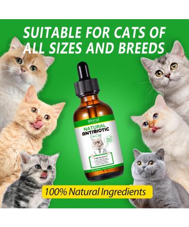 Cat Antibiotics & Supplements - Immune Support, Allergy Relief, UTI Prevention - Chicken Flavour - 2 Fl Oz - Buy Online on SooperMarket.com