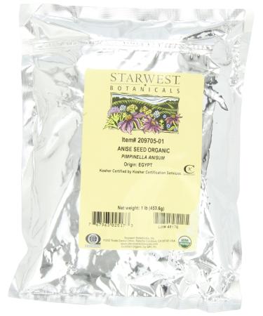 Starwest Botanicals Anise Seed Whole Organic 1 lb (453.6 g)