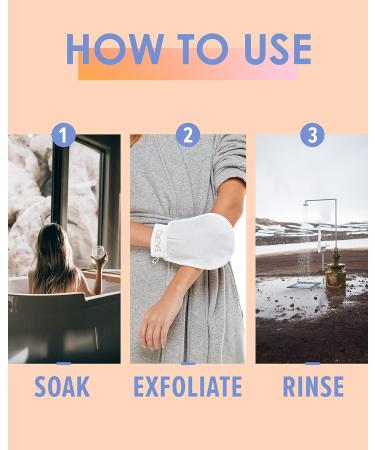 SAERO Korean Exfoliating Mitt - Visibly Lifts Away Dead Skin, Ideal for Spray Tan Removal & Keratosis Pilaris - 100% Viscose Fiber - 1 Piece - Buy Online on SooperMarket.com