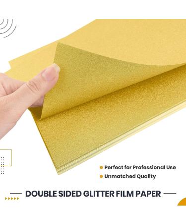 Gildecks Gold Cardstock Paper 20 Pcs - Double Sided Glitter Paper for DIY Projects - 250 GSM - 11.7x8.3in - Buy Online on SooperMarket.com