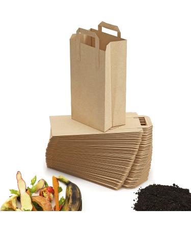 BIOGL CK organic waste bags with handle 10 liters 50 pieces - your sustainable and robust solution for kitchen waste 1 piece (pack of 50)