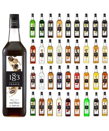 1883 Maison Routin France Syrup Pick N Mix - Choose From 100+ Flavours for Coffee Hot Chocolate Mocktails Iced Tea Cocktails Desserts Milkshakes - Pack of 2 x 1Ltr