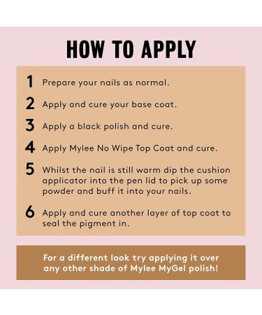 Mylee Air Cushion Chrome Powder Pen - Holographic Bronze Nail Powder for Shiny Metallic Mirror Effect - Long Lasting DIY Nail Art Tool - Buy Online on SooperMarket.com