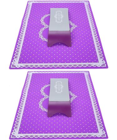 Nail Art Hand Cushion Smooth And Beautiful Beautiful And Practical Environmental Health Easy To Clean Manicure Hand Rest Strong And Sturdy for Home Salon Purple - Buy Online on SooperMarket.com