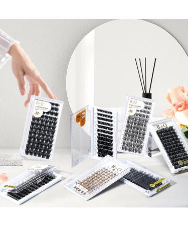 D-14mm Cluster Lashes Mega Volume DIY Eyelash Extensions - 72 Clusters C D Curl Soft Fluffy Individual Lash Clusters - B&Q Lash Clusters for Stunning Results - Buy Online on SooperMarket.com
