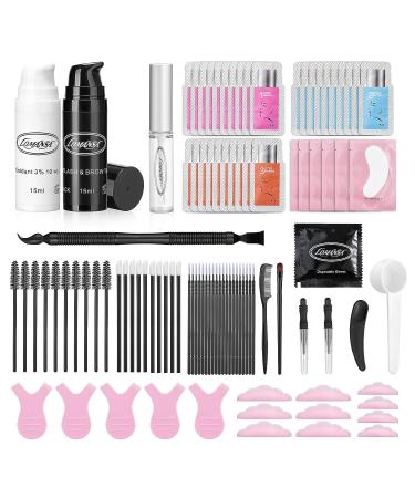Lomansa Lash Lift Kit with Black Color - 4 in 1 Eyelash and Eyebrow Coloring Kit for Perming, Curling, and Lifting - Buy Online on SooperMarket.com