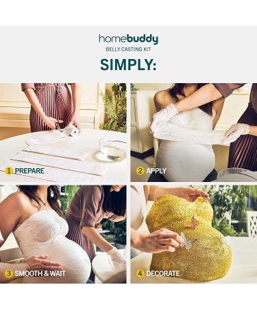 HomeBuddy Belly Cast Kit - DIY Pregnancy Casting for Expecting Moms | Unique Keepsake Gift with Decorating and Painting Kit - Buy Online on SooperMarket.com
