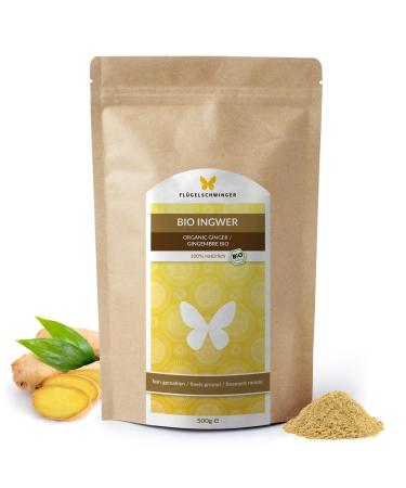500g ORGANIC ginger powder cultivated and produced according to EU organic standards without additives finely ground (500g) 500 g (1 pack)