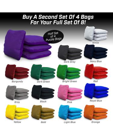 GoSports Tournament Cornhole Bags - Purple - Dual Sided Stop & Slide Bean Bags - Buy Online on SooperMarket.com