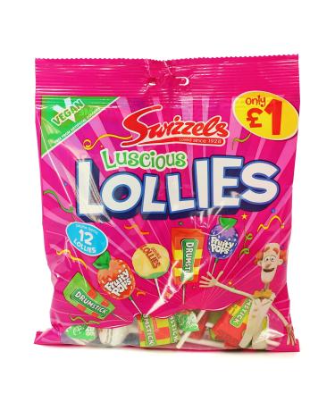 Swizzels Luscious Lollies - A Delectable Assortment of Chewy and Fruity Candy Delights 132g (pack of 1)