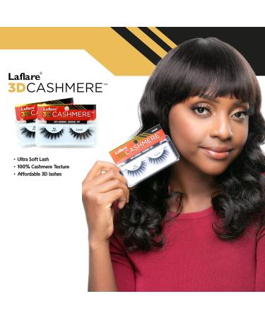 LAFLARE 3D CASHMERE Eyelashes - Natural Wispy Glam Look - 3 Pack Bundle Special - CH406 3 - Buy Online on SooperMarket.com