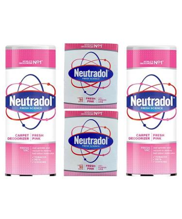 Neutradol Fresh Pink Carpet Deodoriser and Gel Power Orb Set for Fresh and Clean Home and Offices. 2 x Carpet Deodoriser and 2 x Gel Power Orbs Pink