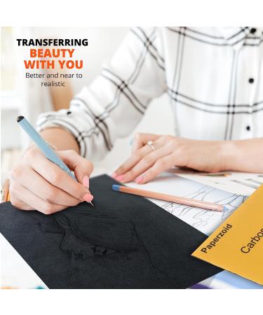 Paperzoid 30-Pack Carbon Paper for Tracing Patterns and Sketches - 8.5x11 Inches (A4 Size) Black - Premium Quality - Buy Online on SooperMarket.com
