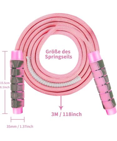 Adjustable Imoebel Jumping Rope - Cotton Speed Rope with Ball Bearings for Adults & Kids | Anti-Slip Ergonomic Handles for Fitness & Weight Loss - Buy Online on SooperMarket.com