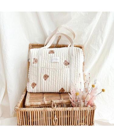 NewDVMMSS Soft Cotton Diaper Bag Carrier | Embroidered Children's Room Storage & Toy Organizers for Outdoor Trips - Buy Online on SooperMarket.com
