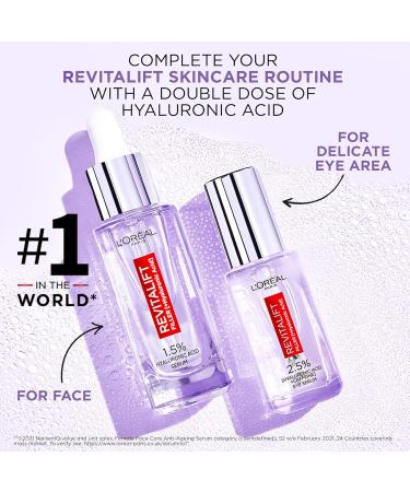 L'Or al Paris Revitalift Filler Eye Serum 20ml - 2.5% Hyaluronic Acid & Caffeine | Replumps, Brightens, De-Puffs - Buy Online on SooperMarket.com