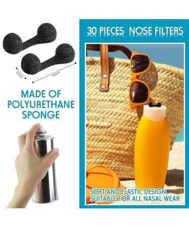 30-Pack Disposable Nose Filters with Soft Sponge for Sunless Airbrush Tanning - Buy Online on SooperMarket.com