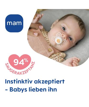 MAM Perfect Start Pacifier Set for Newborns | 0-2 Months | Organic & Eco-Friendly Silicone | Includes Pacifier Box | Bee & Snail Design - Buy Online on SooperMarket.com