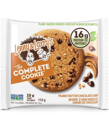 Lenny & Larry's The Complete Cookie Peanut Butter Chocolate Chip 16g Plant Protein Certified Vegan Non-GMO 4 Ounce Cookie (Pack of 12) - Buy Online on SooperMarket.com