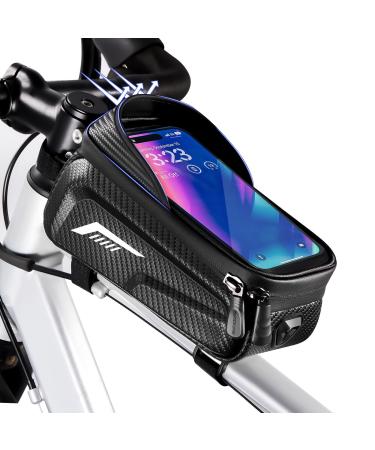 Bicycle pocket frame waterproof bike frame pocket top pipe bag bike with 3D sun visor and TPU sensitive touchscreen bicycle pocket frame pocket for montain bikes racing bike e bikes
