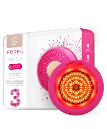 FOREO UFO 3 LED 4-in-1 Face Mask Skincare Device Face Moisturiser Full Spectrum LED Deep Tissue NIR & Red Light Therapy Thermo Therapy T-Sonic Massage App-connected Skincare