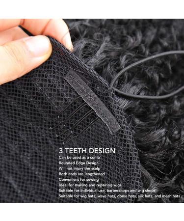 100 Pieces Wig Clips - 3 Teeth Black Stainless Steel Wig Accessories for Hair Parts & Caps - Buy Online on SooperMarket.com