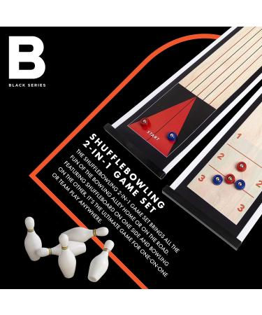 BLACK SERIES Tabletop Shuffleboard and Bowling 2 in 1 Set - Roll-Up Game Board - Buy Online on SooperMarket.com