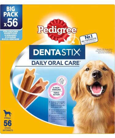 Pedigree Dentastix Daily Oral Care for Large Dogs (25kg+) 56 Pieces - Chicken & Beef Dog Treats for Healthy Teeth - Buy Online on SooperMarket.com