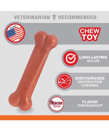 Nylabone Power Chew Dog Bone for Aggressive Chewers - Bacon X-Small/Petite - 1 Count - Buy Online on SooperMarket.com