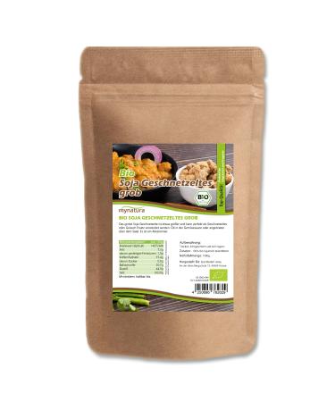 Mynatura bio soy sliced coarse i soybean schnitzel i vegetable i protein icon i goulash replacement i vegan i soy i in the bag (2x 1000g) 1 kg (2 Pack)