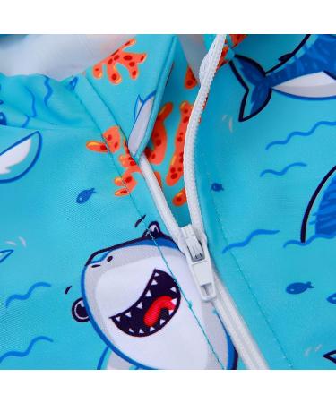 PythJooh Baby Boy Swimsuit Rash Guard One Piece Beach Swimwear Shark Print Shorts | 18-24 Months - Swimming Shark - Buy Online on SooperMarket.com