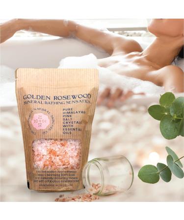 Golden Rosewood Pink Himalayan Bath Salts | Muscle Relaxation, Stress Relief & Sleep Aid | Skin Restoration with Essential Oils | Edinburgh Skincare Co. - x1 Box - Buy Online on SooperMarket.com