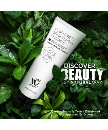 WBM Amino Acid Facial Cleanser - Anti-Aging Brightening & Acne Face Wash for All Skin Types | Organic & Natural Ingredients - 4.2 fl oz - Buy Online on SooperMarket.com
