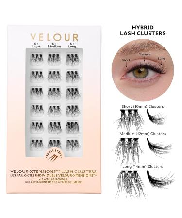 Velour Xtensions Eyelash Refills - Hybrid Vegan Lash Extensions - Lightweight, Fluffy, Reusable & Handmade - Lasts up to 3 Weeks - Soft, Comfortable Clusters for All Eye Shapes - Buy Online on SooperMarket.com