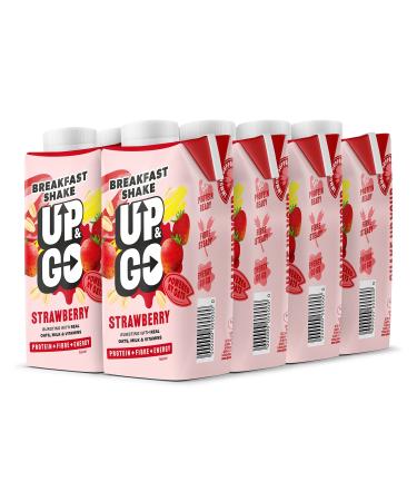 UP & GO Breakfast Drink - Strawberry & Banana High Protein Calcium & Fibre (330ml x 8 Bottles)