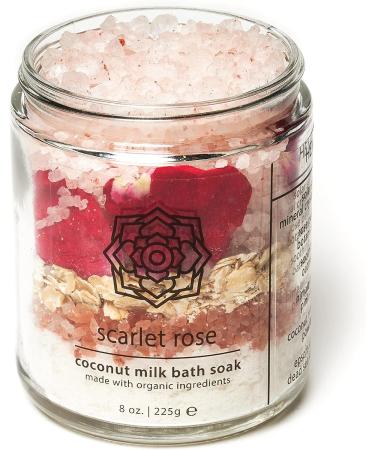 Hemlock Park Coconut Milk Bath Soak with Organic Botanicals and Mineral Salts - Scarlet Rose 8 oz - Buy Online on SooperMarket.com