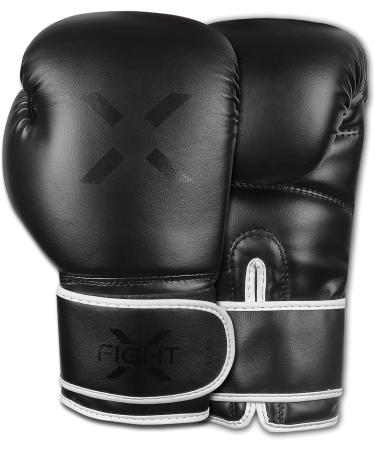 FightX Boxing Gloves for Men & Women - Lightweight 16oz MMA Heavy Bag Gloves for Training & Sparring - Full Black Kickboxing Gloves - Buy Online on SooperMarket.com
