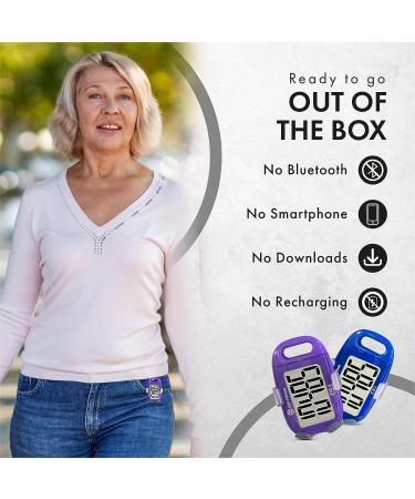OZO Fitness CS1 Easy Pedometer for Walking - Step Counter with Large Display  Clip on and Lanyard Purple - Buy Online on SooperMarket.com