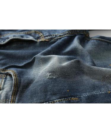 KIDSCOOL SPACE Baby Girl Boy Slim Jeans | Elastic Band | Ripped Denim Pants | 4-5 Years | Dark Blue - Buy Online on SooperMarket.com