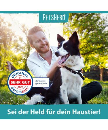 Petshero Dog Shampoo for Mites Fleas & Ticks | 250ml - Puppy Safe Pleasant Fragrance Dermatest Approved - Buy Online on SooperMarket.com